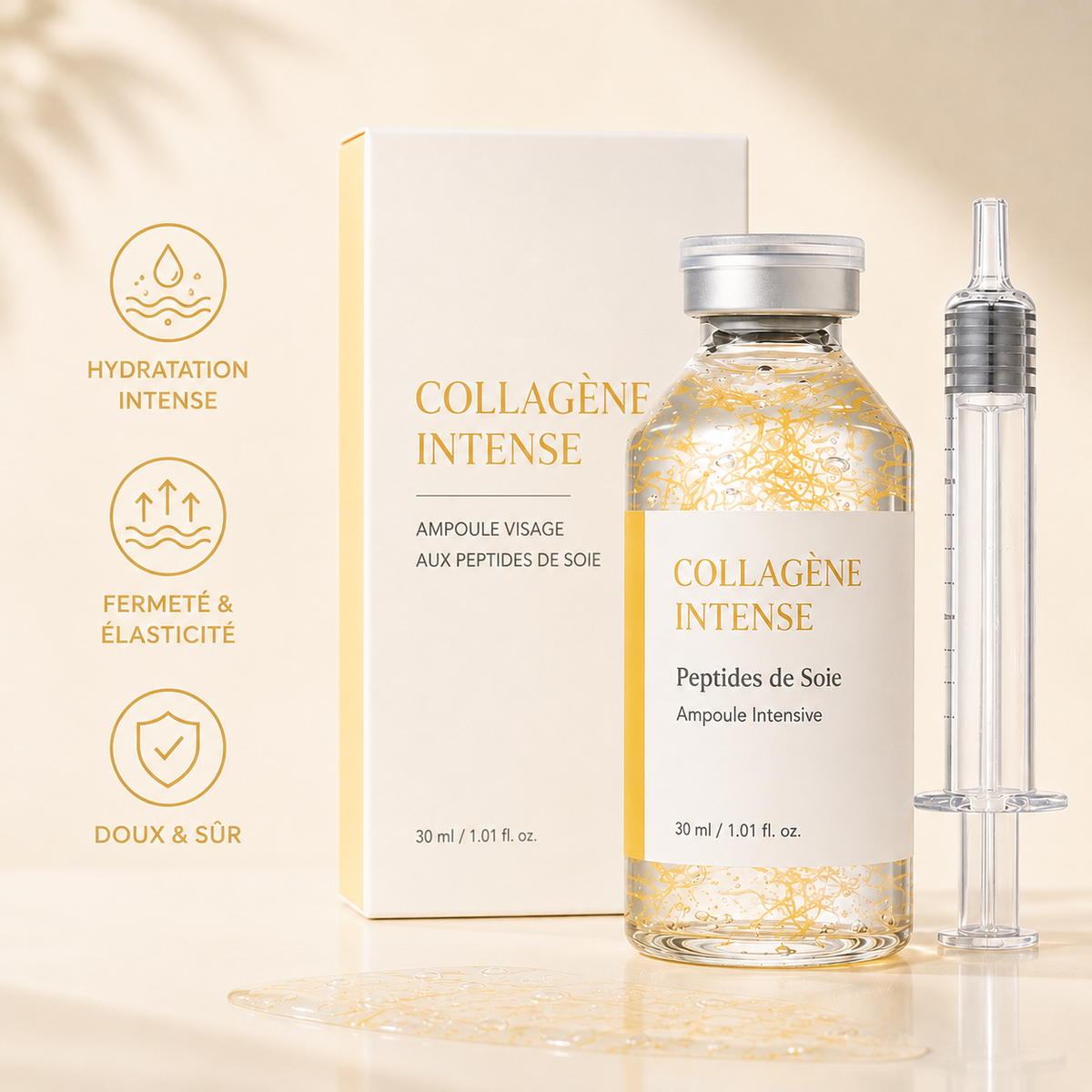 Sérum Anti-âge Collagène Intense & Peptides de soie